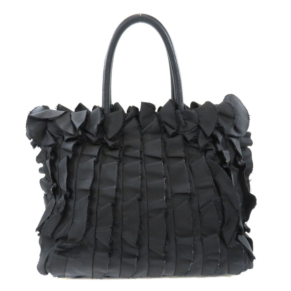 Prada Tessuto Ruffle Tote bag black - Picture 2 of 11